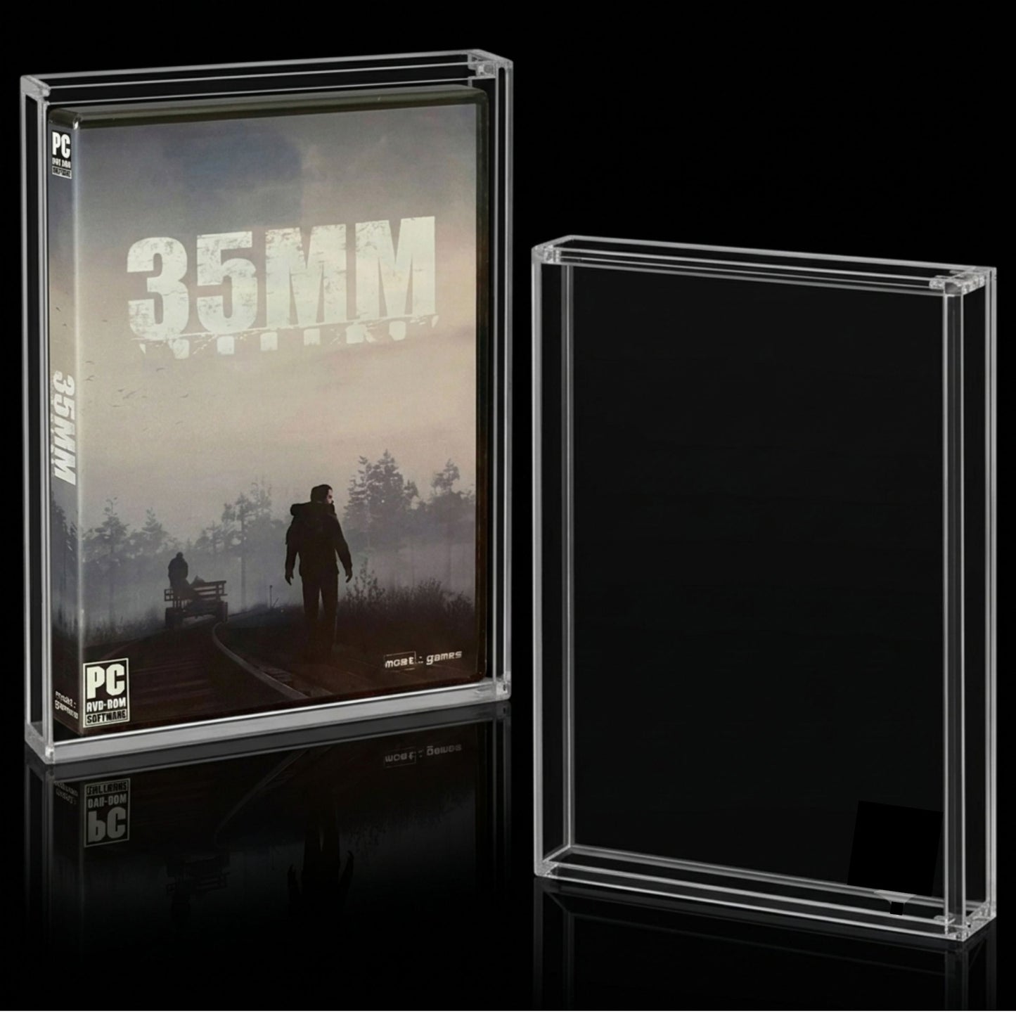 Acrylic Display Case - Standard DVD Size - Xbox, PS2, GameCube, Xbox 360, Wii, WiiU, DVD, PC