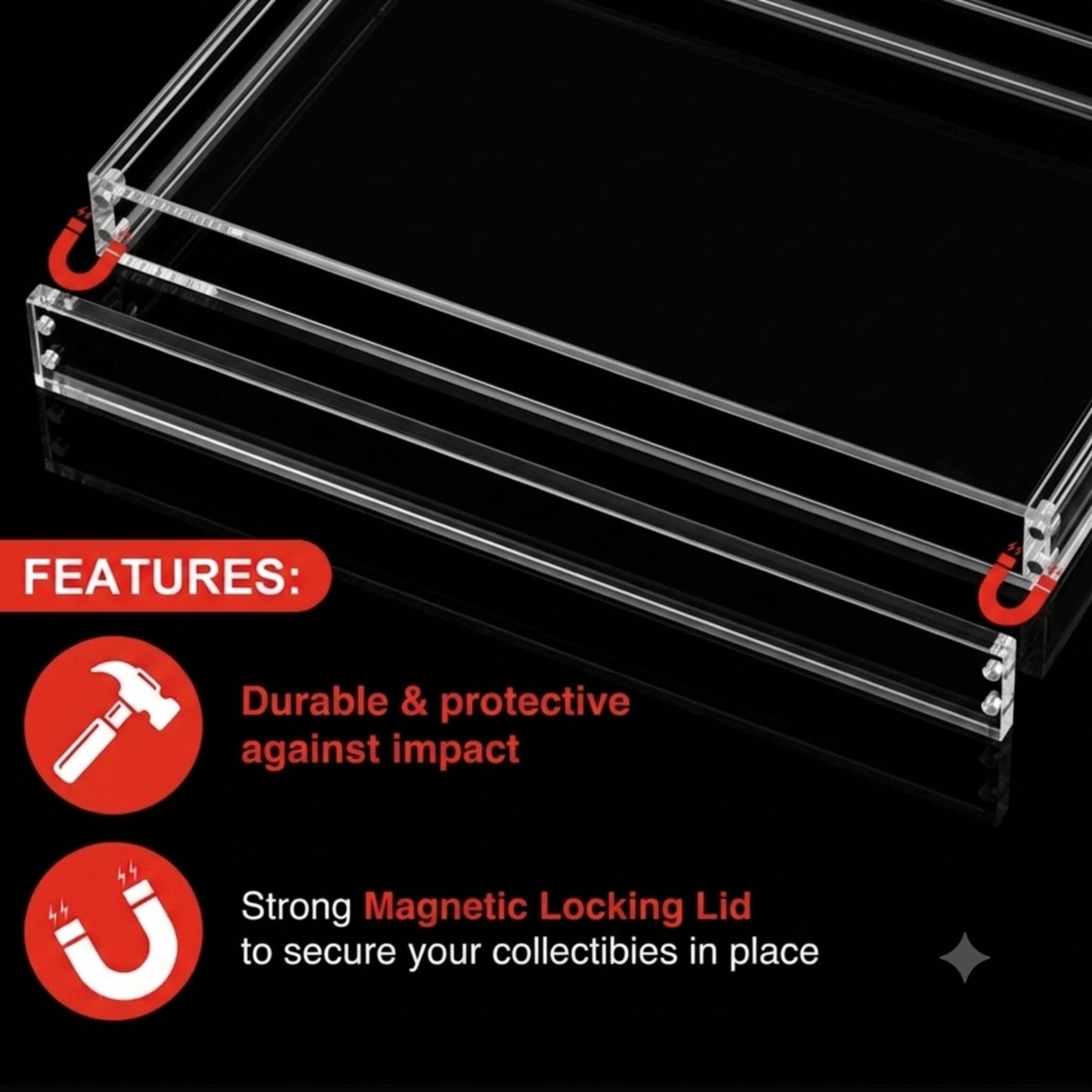 Acrylic Display Case - Standard DVD Size - Xbox, PS2, GameCube, Xbox 360, Wii, WiiU, DVD, PC