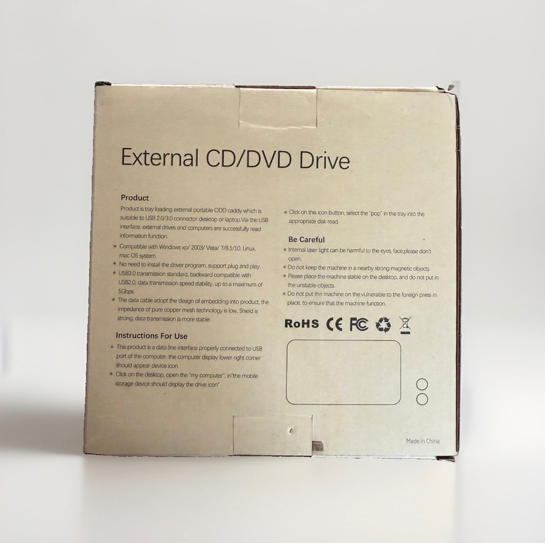 External DVD Drive USB 3.0 & Type C DVD CD Writer Burner Player Plug & Play