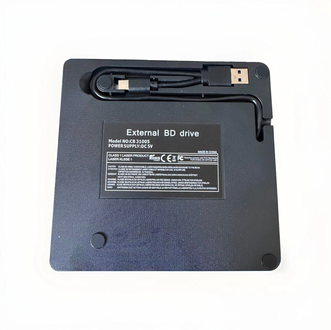 External Blu Ray Drive Plug & Play BD DVD CD Reader Burner USB 3.0 & Type C